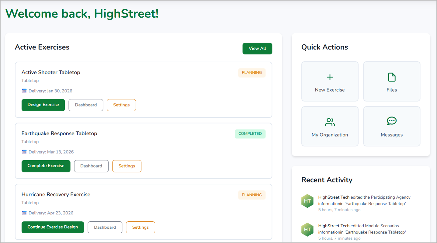 Beehive Interface - Exercise Generator Dashboard